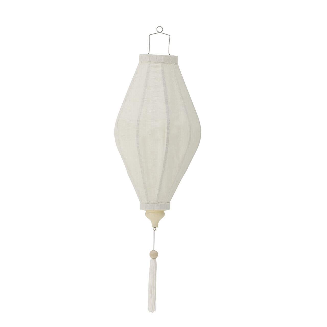 Decoratiune suspendata, Bloomingville, Pomp, 26x50 cm, poliester/bambus, alb - imagine 3